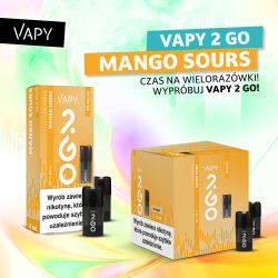 VAPY 2 GO Vape Pod Cartridge Mango Sours 2ml 20mg 1pcs