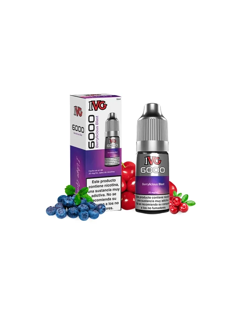 IVG 6000 Berrylicious Blast 10ml 10mg Salt E-liquid