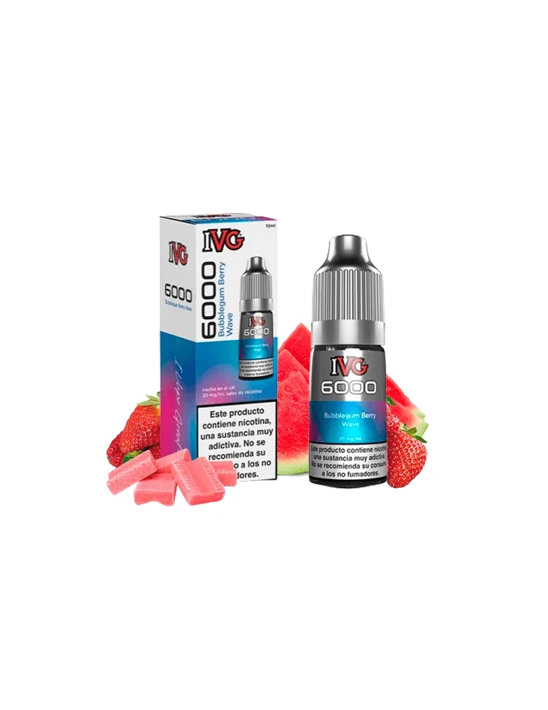 IVG 6000 Bubblegum Berry Wave 10ml 10mg Salt E-liquid