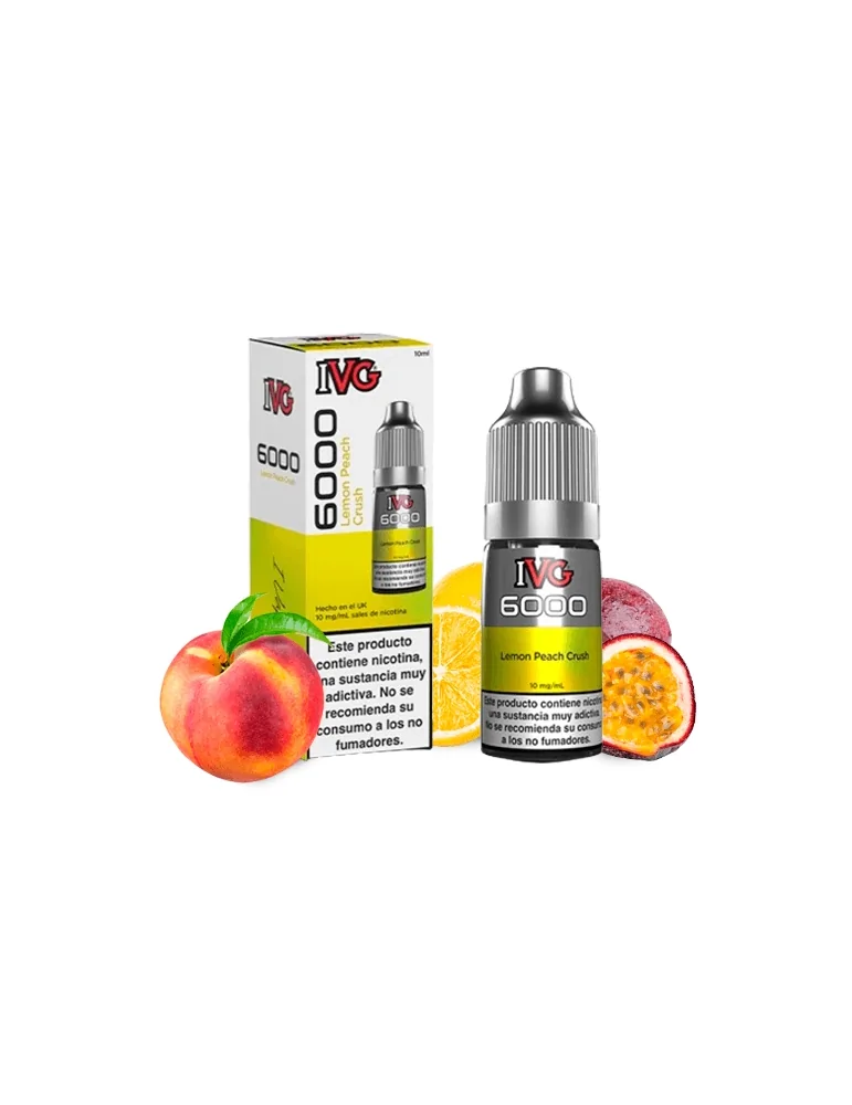 IVG 6000 Lemon Peach Crush 10ml 10mg Salt E-liquid