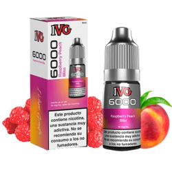 IVG 6000 Raspberry Peach Bliss 10ml 10mg Salt E-liquid