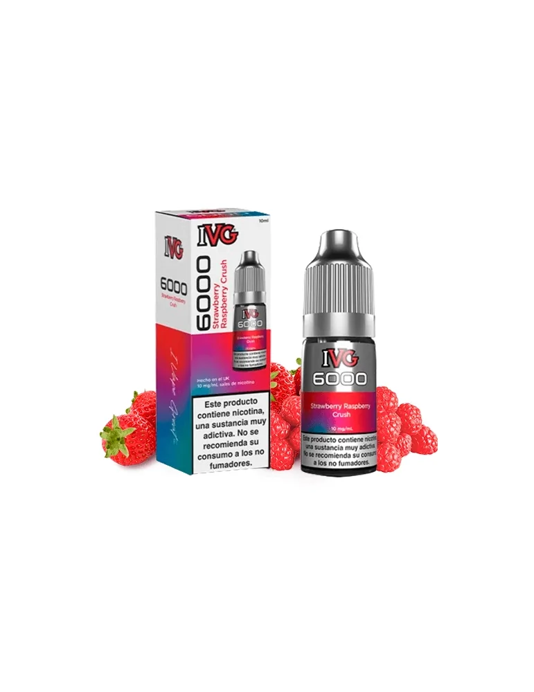 IVG 6000 Strawberry Raspberry Crush 10ml 10mg Salt E-liquid