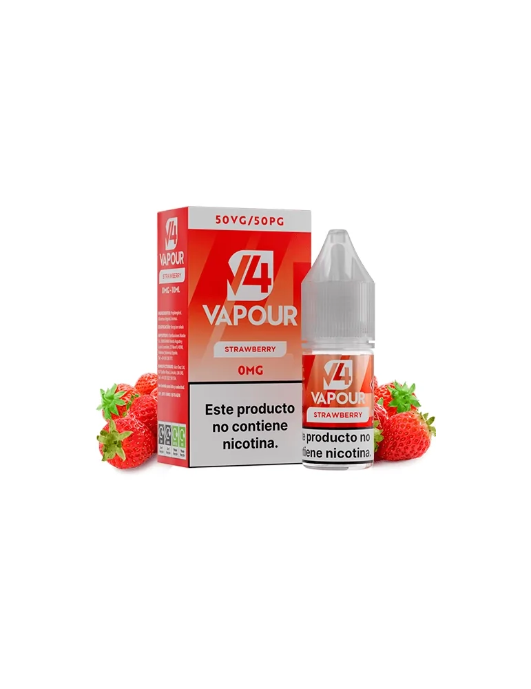 V4 Vapour Strawberry 10ml 0mg E-liquid