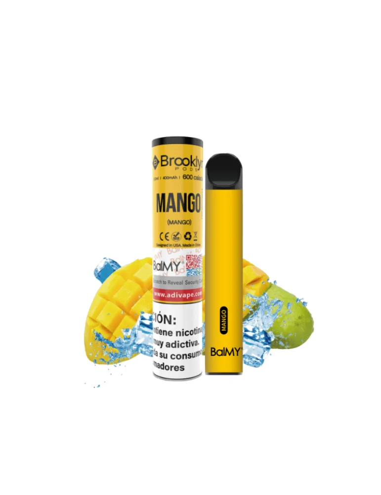 Balmy Mango 20mg 600puffs Disposable Vape EXPIRATION DATE 1.07.24.