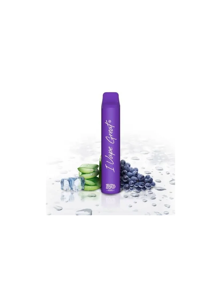 IVG Bar + Aloe Grape Ice 600puff 20mg Disposable Vape