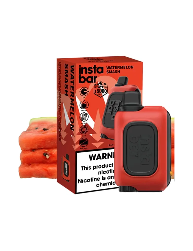 Insta Bar 20mg Watermelon Smash 15000puffs Disposable Vape