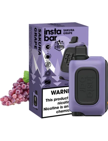 Insta Bar 20mg Sakura Grape 15000 puffs Disposable Vape
