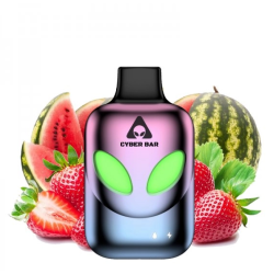 Cyber Bar Disposable Vape - AL8000 Strawberry Watermelon 0mg 8000 Puffs: Sweet Fusion Delight!