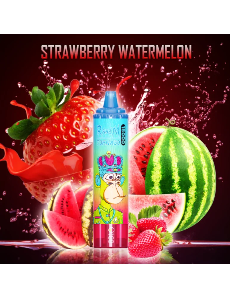 Tornado 15000 puffs Strawberry Watermelon 20mg - RandM Disposable Vape