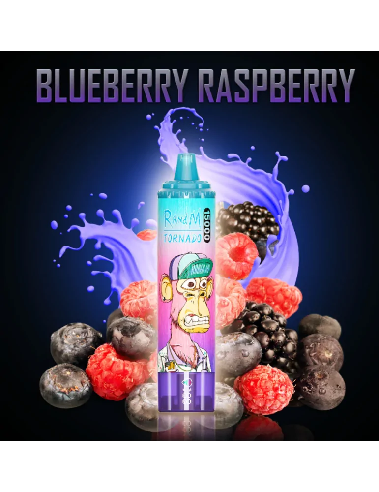 Tornado 15000 puffs Blueberry Raspberry 20mg - RandM Disposable Vape