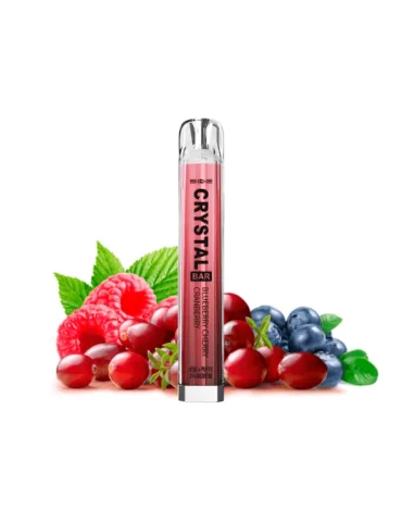 Crystal Bar Blueberry Cherry Cranberry Disposable Vape Mesh 20mg 600 puffs