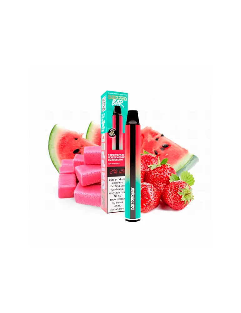 Dripped Bar Strawberry Watermelon Bubblegum 20mg 800 puffs Disposable Vape