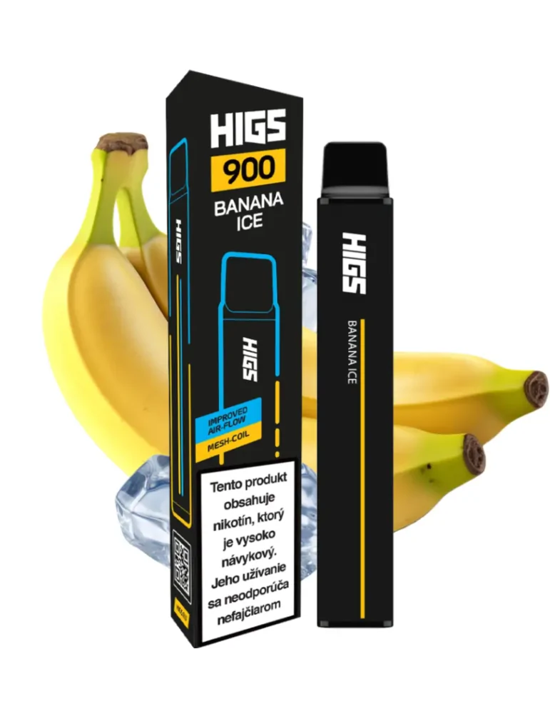 HIGS XL 900puffs Banana Ice Mesh-Coil 20mg disposable vape