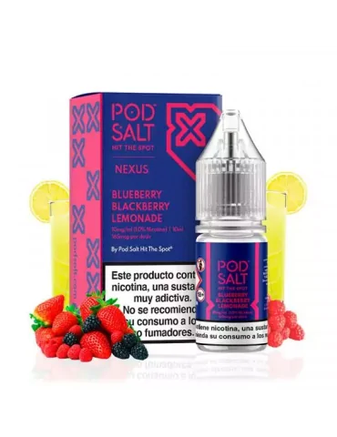 Pod Salt Nexus Blueberry Blackberry Lemonade 10ml 20mg E liquid