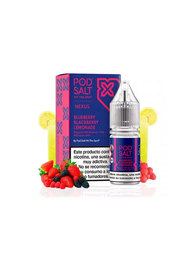 Pod Salt Nexus Blueberry Blackberry Lemonade 10ml 10mg E liquid