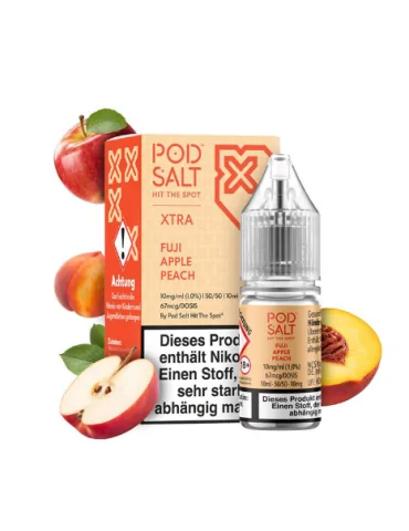 Pod Salt Nexus Fuji Apple Peach 10ml 10mg E liquid