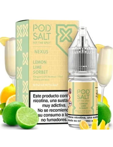 Pod Salt Nexus Lemon Lime Sorbet 10ml 20mg E liquid