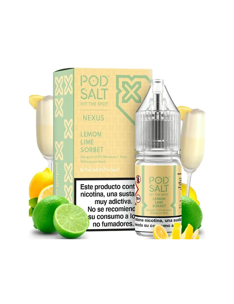 Pod Salt Nexus Lemon Lime Sorbet 10ml 20mg E liquid