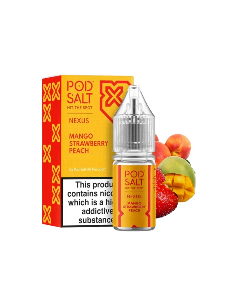 Pod Salt Nexus Mango Strawberry Peach 10ml 20mg E liquid