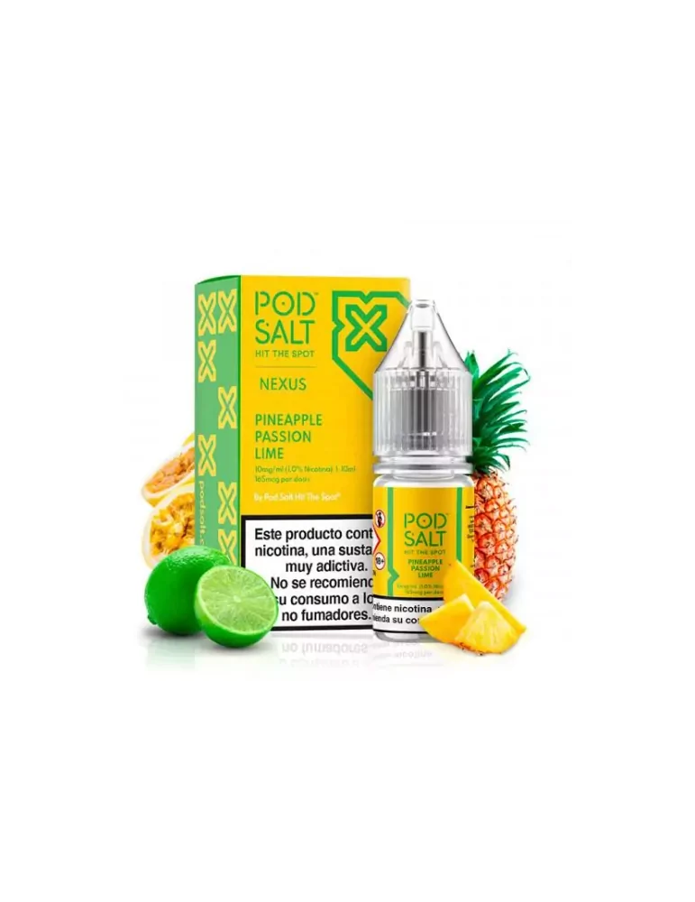 Pod Salt Nexus Pineapple Passion Lime 10ml 20mg E liquid