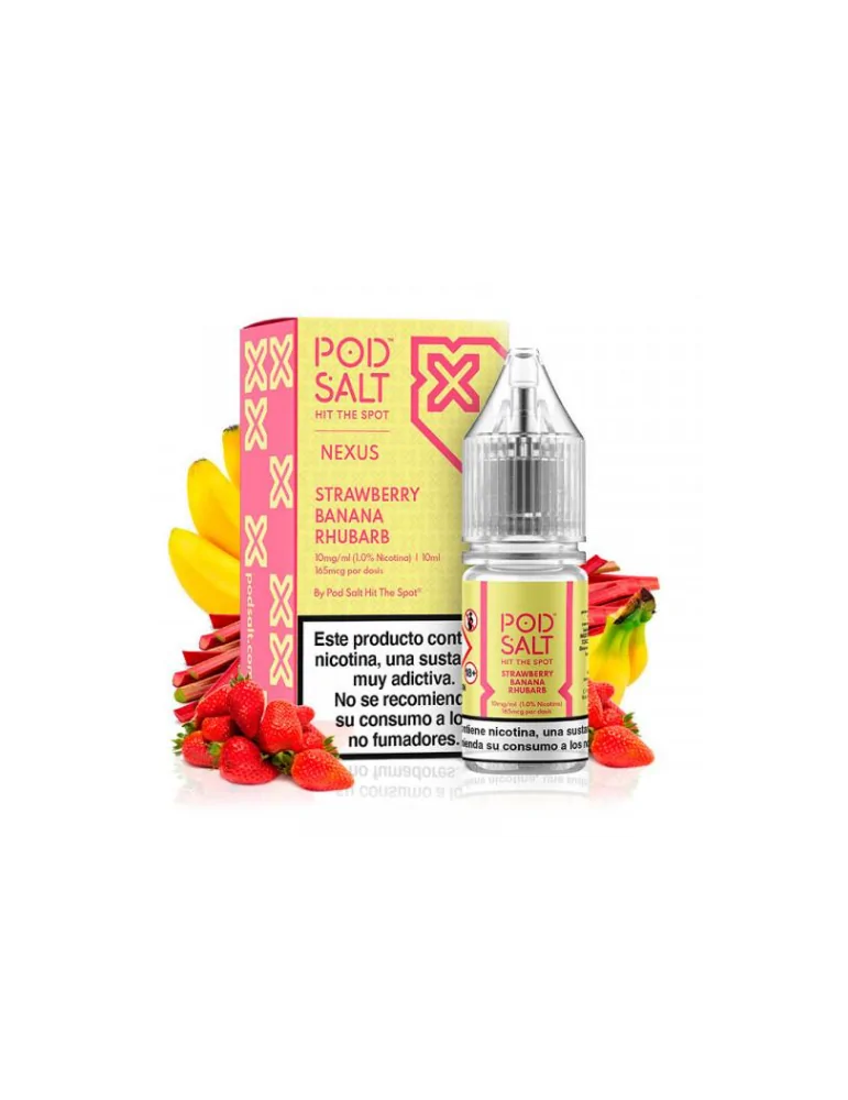 Pod Salt Nexus Strawberry Banana Rhubarb 10ml 20mg E liquid