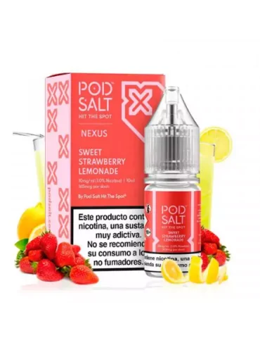 Pod Salt Nexus Sweet Strawberry Lemonade 10ml 20mg E liquid