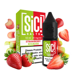 Sic! Nic Salt Strawberry Rhubarb 20mg 10ml E liquid