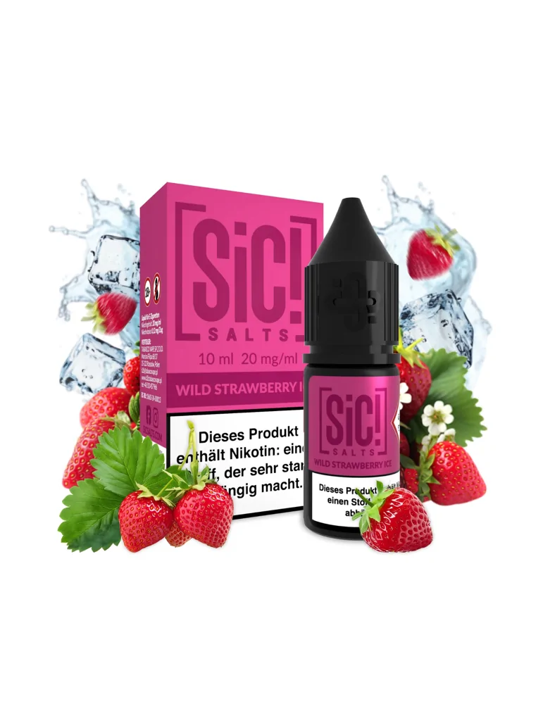 Sic! Nic Salt Wild Strawberry Ice 20mg 10ml E liquid