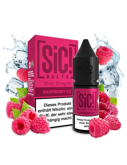 Sic! Nic Salt Raspberry Ice 20mg 10ml E liquid