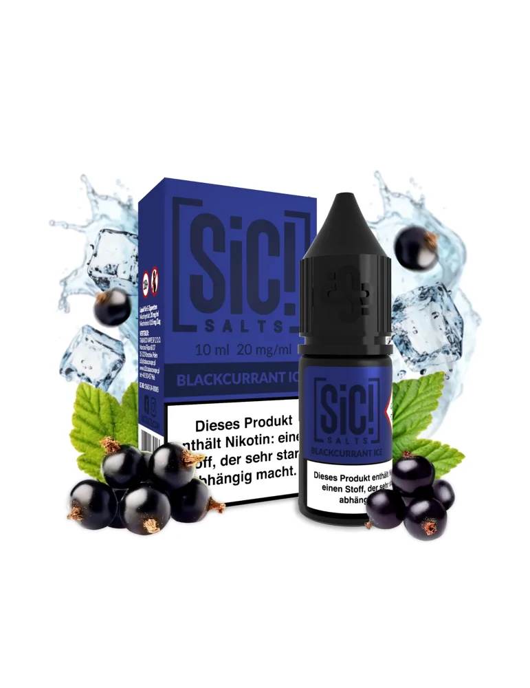 Sic! Nic Salt Blackcurrant Ice 20mg 10ml E liquid