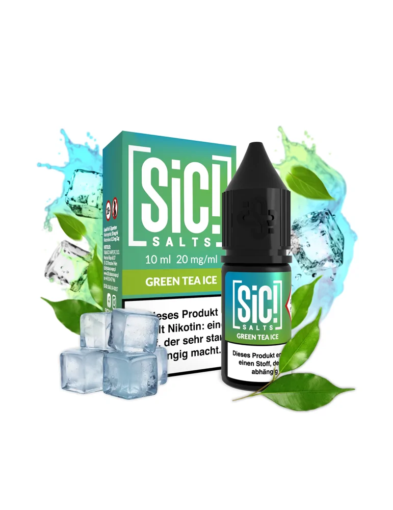 Sic! Nic Salt Green Tea Ice 20mg 10ml E liquid