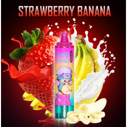 Tornado 15000 puffs Strawberry Banana 20mg - RandM Disposable Vape