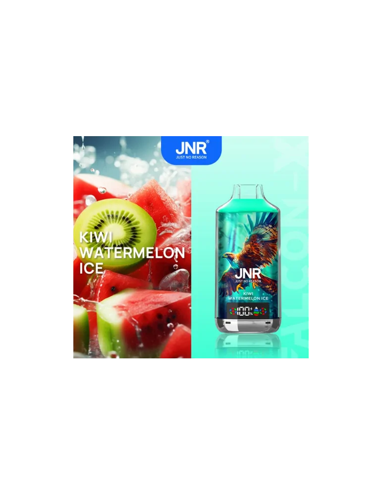 18000 Puff Falcon-X Kiwi Watermelon Ice 20mg - JNR Disposable Vape