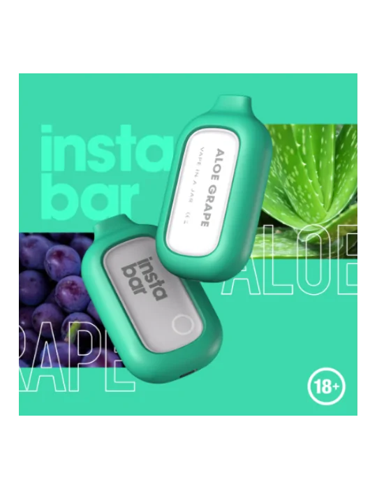 Insta Bar Aloe Grape 5000 puffs 20mg Disposable Vape Expired on 12.08.2024