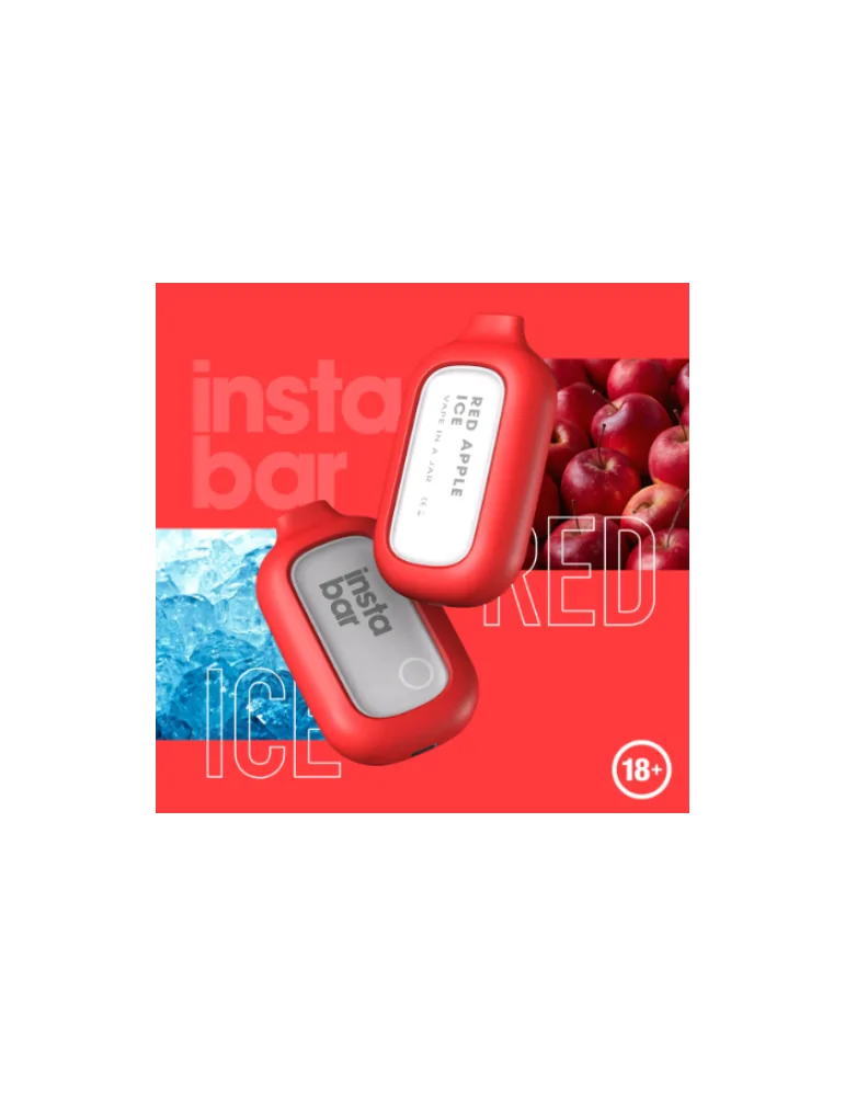 Insta Bar Red Apple Ice 5000 puffs 20mg Disposable Vape Expired on 12.08.2024