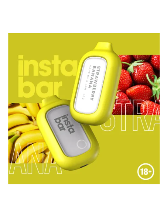 Insta Bar Strawberry Banana 5000 puffs 20mg Disposable Vape Expired on 11.05.2024