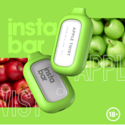 Insta Bar Apple Twist 5000 puffs 20mg Disposable Vape Expired on 12.08.2024