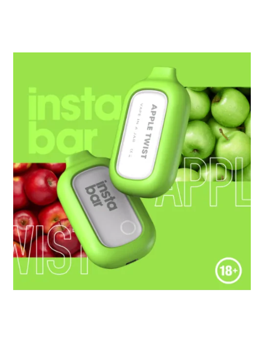 Insta Bar Apple Twist 5000 puffs 20mg Disposable Vape Expired on 12.08.2024