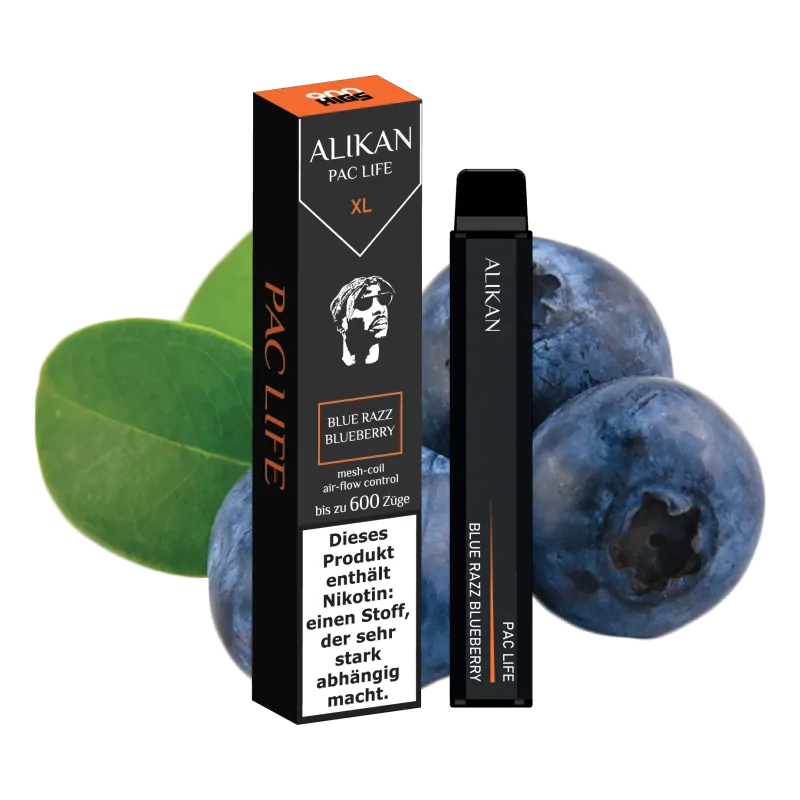 HIGS Alikan Blue Razz Blueberry 20mg 600 puffs Disposable Vape