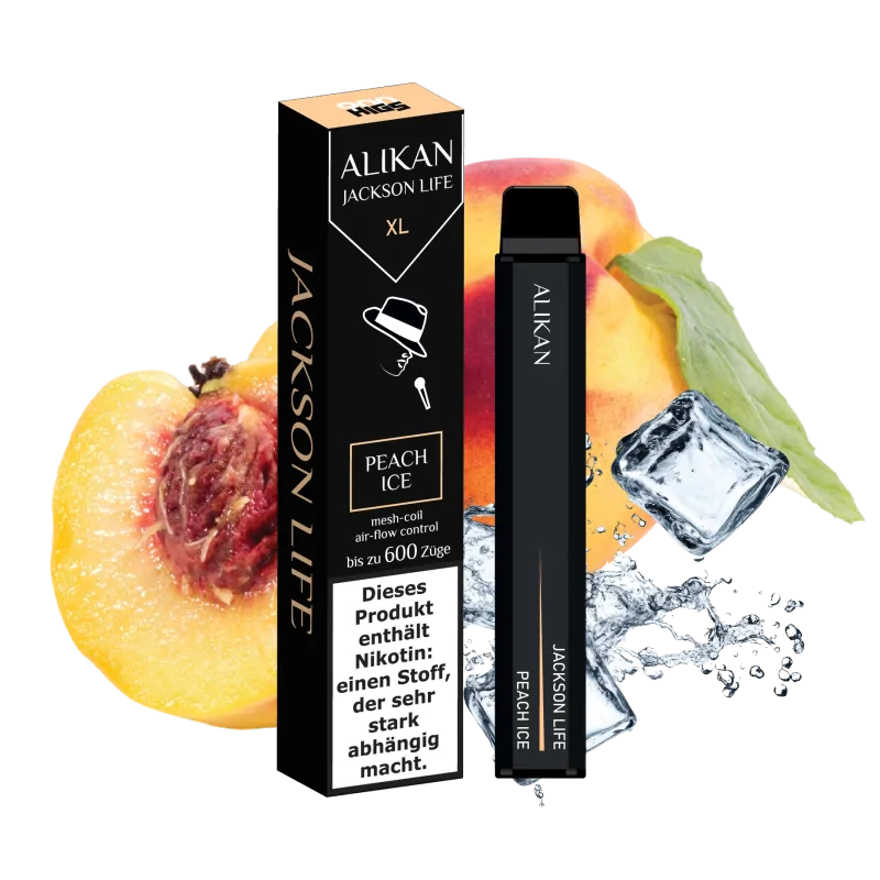 HIGS Alikan Peach Ice 20mg 600 puffs Disposable Vape