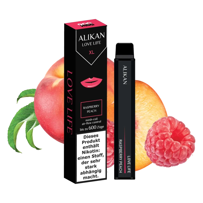 HIGS Alikan Raspberry Peach 20mg 600 puffs Disposable Vape