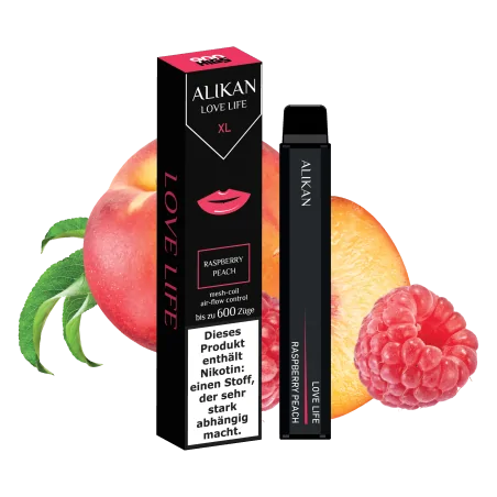 HIGS Alikan Raspberry Peach 20mg 600 puffs Disposable Vape