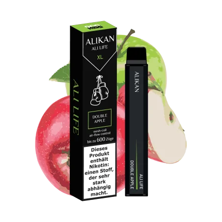 HIGS Alikan Double Apple 20mg 600 puffs Disposable Vape