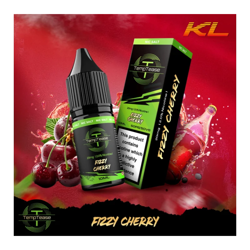 TempTease Nic Salt Fizzy Cherry 20mg 10ml E liquid