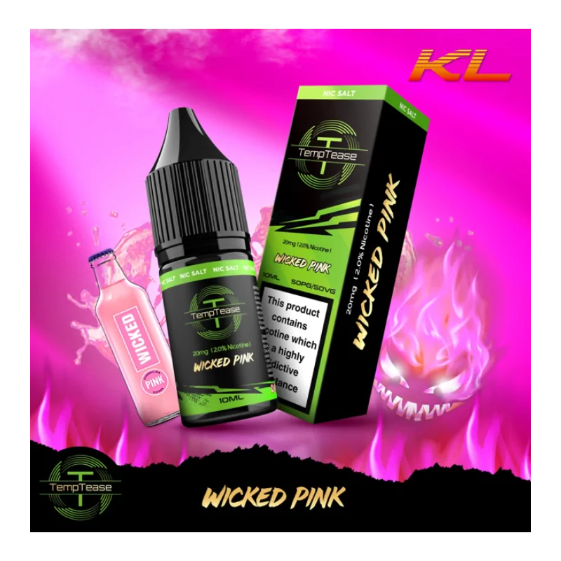 TempTease Nic Salt Wicked Pink 20mg 10ml E liquid