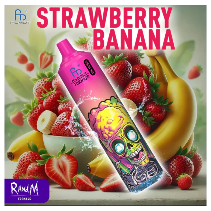 Tornado Music Strawberry Banana 30000 puffs 20mg - RandM Disposable Vape