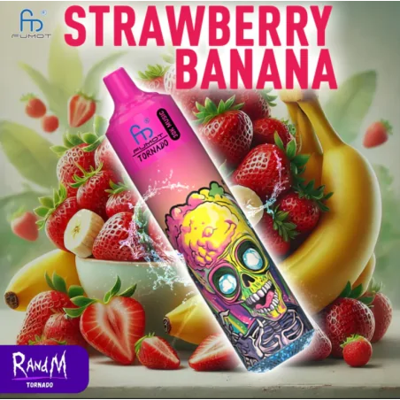 Tornado Music Strawberry Banana 30000 puffs 20mg - RandM Disposable Vape