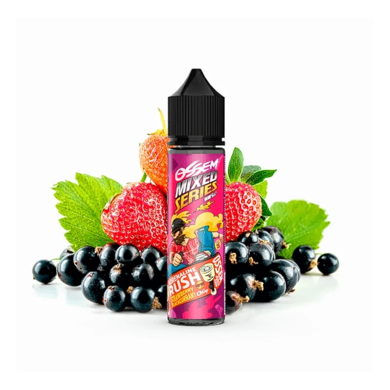 Ossem Adrenaline Rush Strawberry Blackcurrant NicSalt 20mg 60ml Prefilled E-liquids