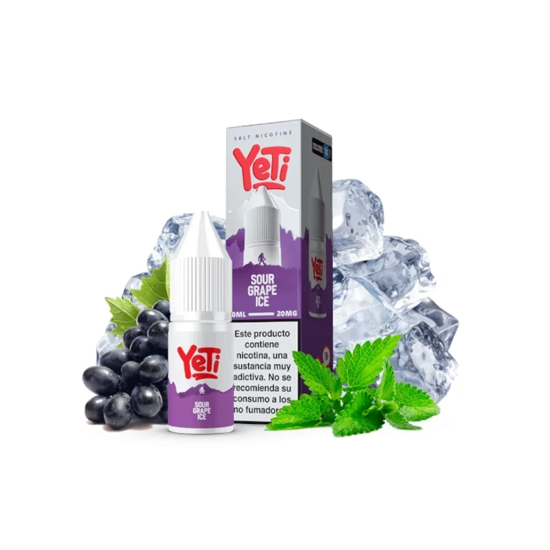 Yeti Nic Salt Sour Grape Ice 10mg 10ml E liquid