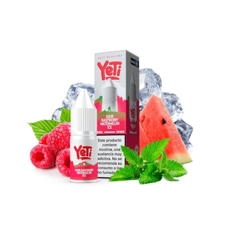 Yeti Nic Salt Sour Raspberry Watermelon Ice 10mg 10ml E liquid